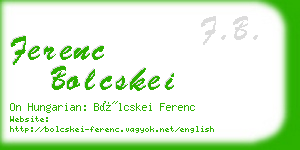 ferenc bolcskei business card
